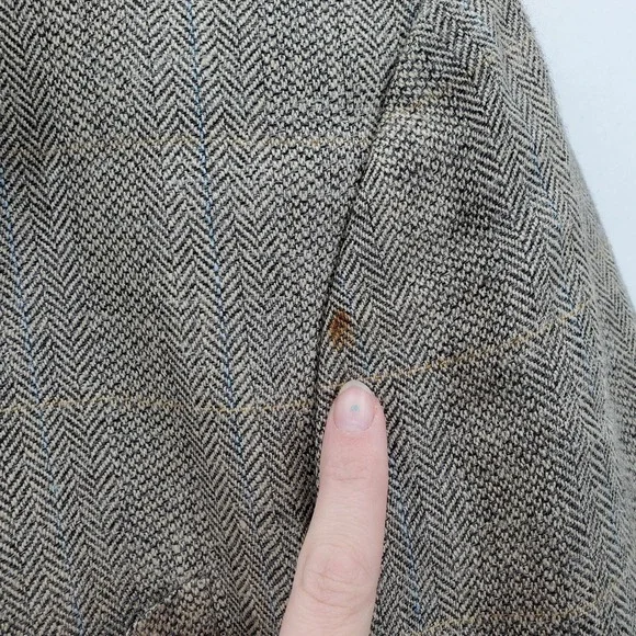 Polo Ralph Lauren Blazer Mens 48R Herringbone Silk Flax Wool Blend Italian VTG